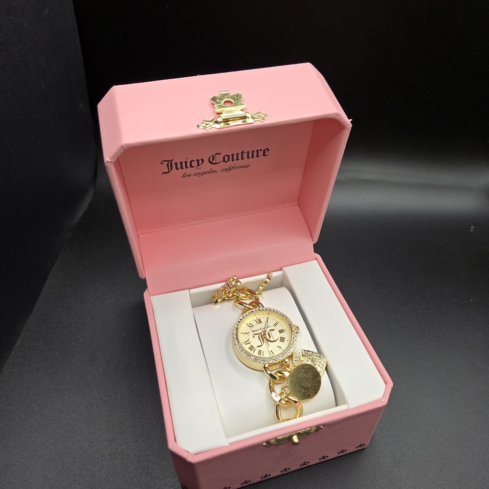 Juicy Couture Gold Watch with Metallic Bracelet